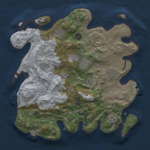 Thumbnail Rust Map: Procedural Map, Size: 3500, Seed: 370301615, 17 Monuments