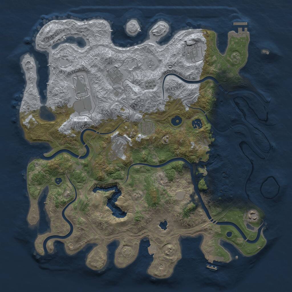 Rust Map: Procedural Map, Size: 4250, Seed: 1022024, 14 Monuments