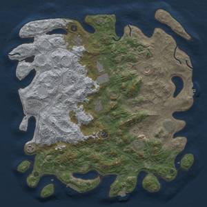 Thumbnail Rust Map: Procedural Map, Size: 4500, Seed: 328984540, 19 Monuments