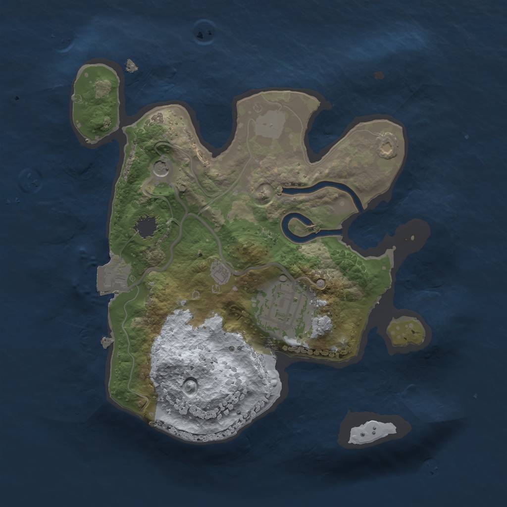 Rust Map: Procedural Map, Size: 2000, Seed: 1564567, 5 Monuments