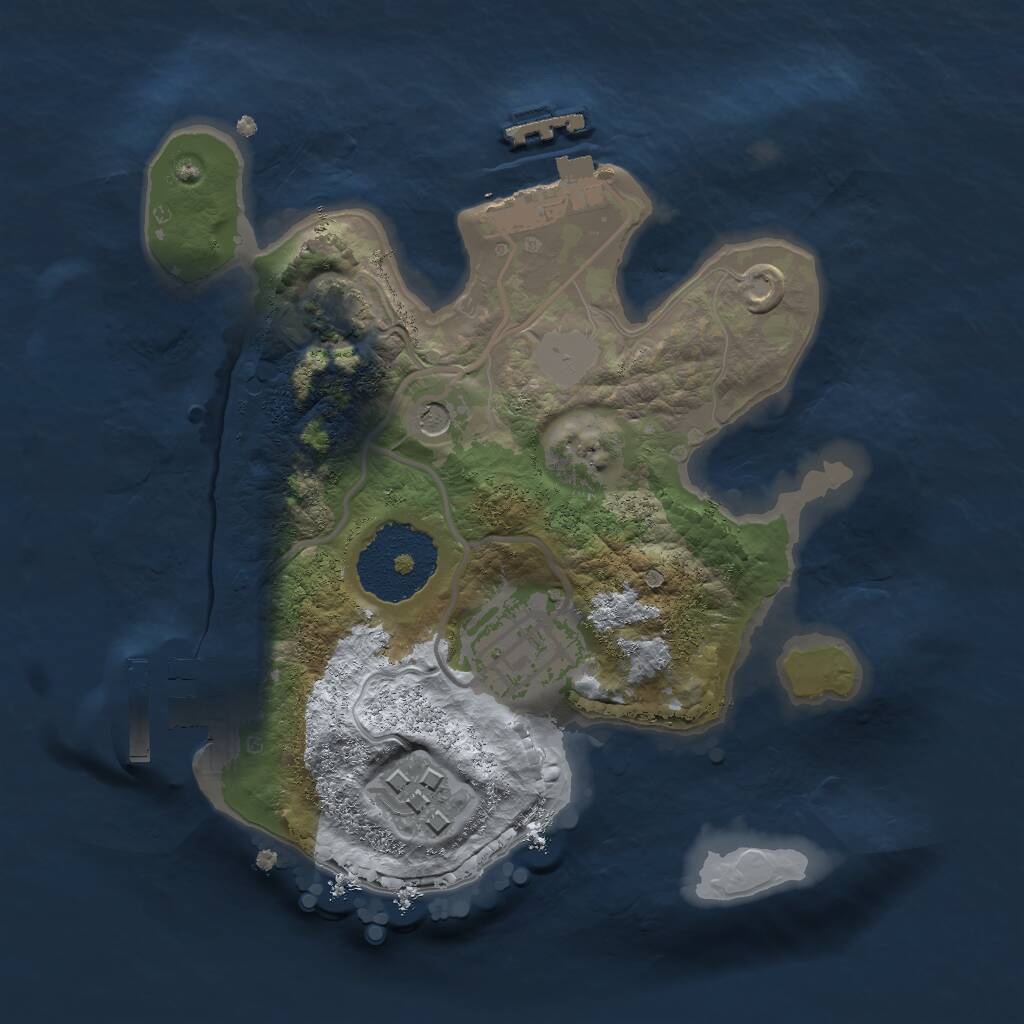 Rust Map: Procedural Map, Size: 2000, Seed: 1564567, 7 Monuments