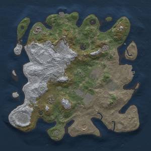 Thumbnail Rust Map: Procedural Map, Size: 3600, Seed: 196372893, 17 Monuments