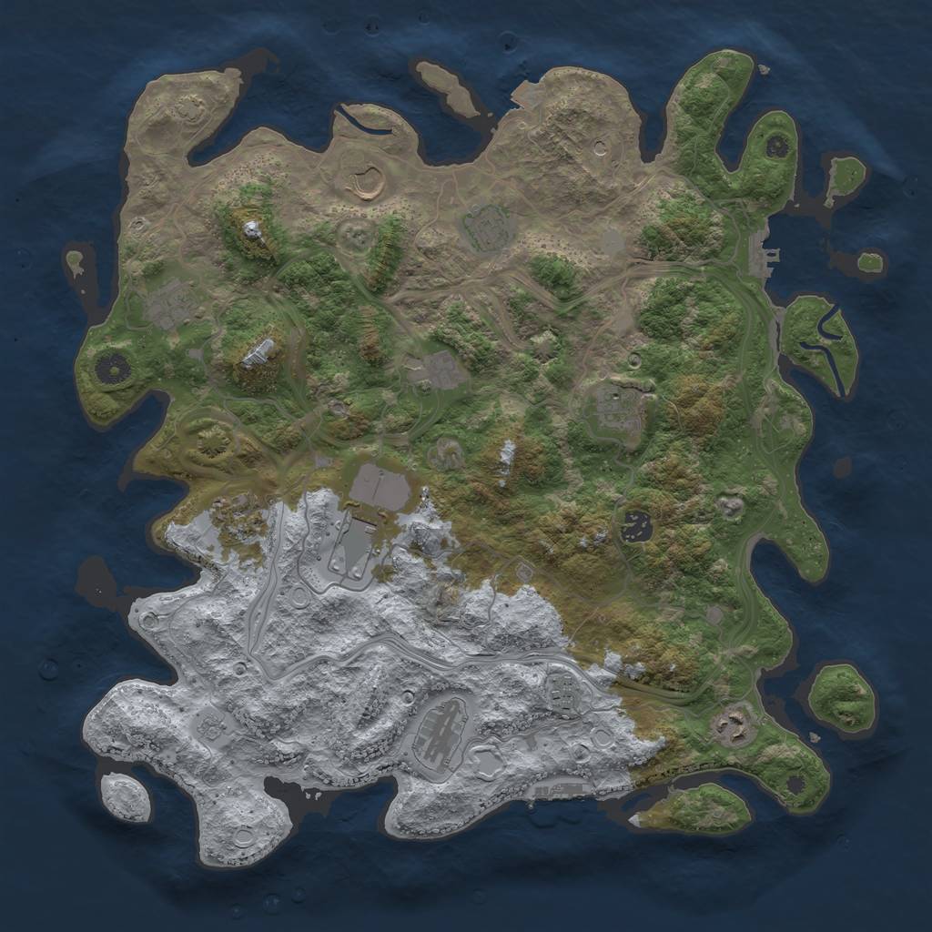 Rust Map: Procedural Map, Size: 4250, Seed: 773261073, 19 Monuments