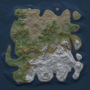 Thumbnail Rust Map: Procedural Map, Size: 3700, Seed: 1647628540, 19 Monuments
