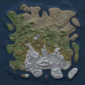 Thumbnail Rust Map: Procedural Map, Size: 4000, Seed: 1488938122, 19 Monuments