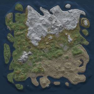 Thumbnail Rust Map: Procedural Map, Size: 5000, Seed: 338410124, 19 Monuments