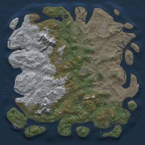 Thumbnail Rust Map: Procedural Map, Size: 5000, Seed: 162712099, 17 Monuments