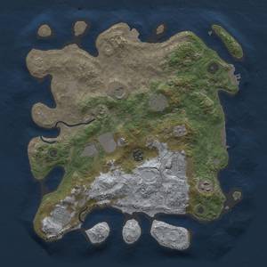 Thumbnail Rust Map: Procedural Map, Size: 3500, Seed: 2089198143, 16 Monuments