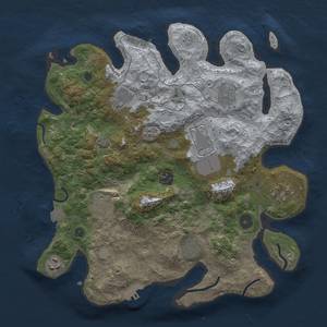 Thumbnail Rust Map: Procedural Map, Size: 3500, Seed: 342483608, 17 Monuments