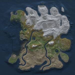 Thumbnail Rust Map: Procedural Map, Size: 3500, Seed: 342483608, 15 Monuments
