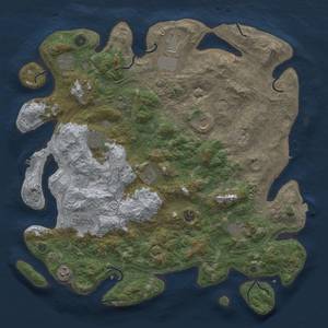 Thumbnail Rust Map: Procedural Map, Size: 4500, Seed: 624322672, 19 Monuments