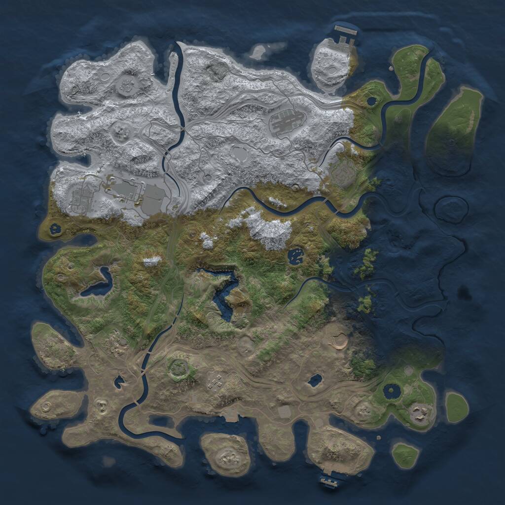 Rust Map: Procedural Map, Size: 4500, Seed: 17364510, 15 Monuments
