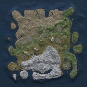 Thumbnail Rust Map: Procedural Map, Size: 3500, Seed: 12446224, 17 Monuments