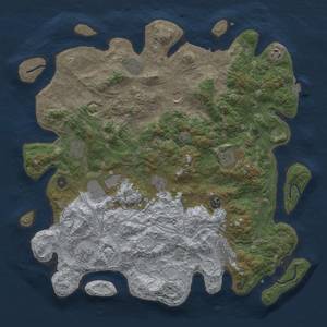 Thumbnail Rust Map: Procedural Map, Size: 4500, Seed: 158, 18 Monuments