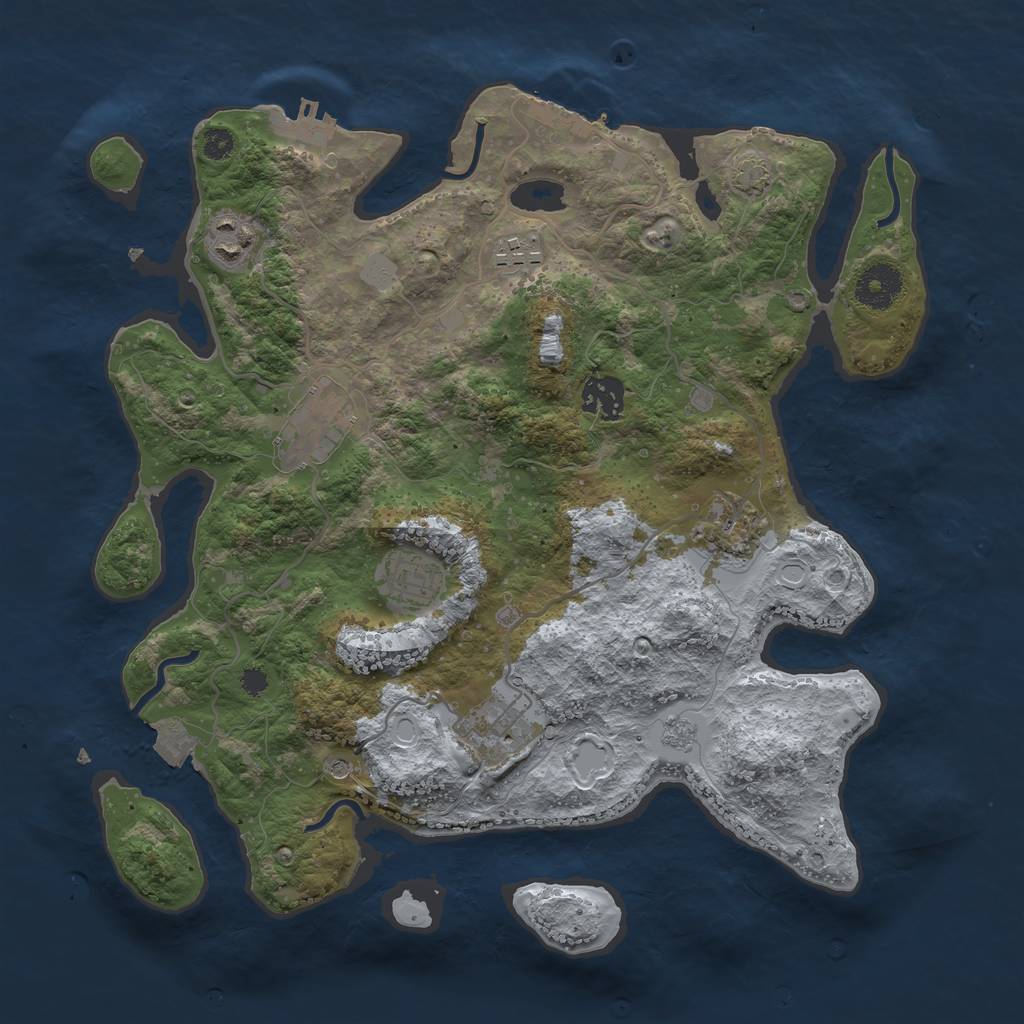 Rust Map: Procedural Map, Size: 3400, Seed: 102022023, 15 Monuments