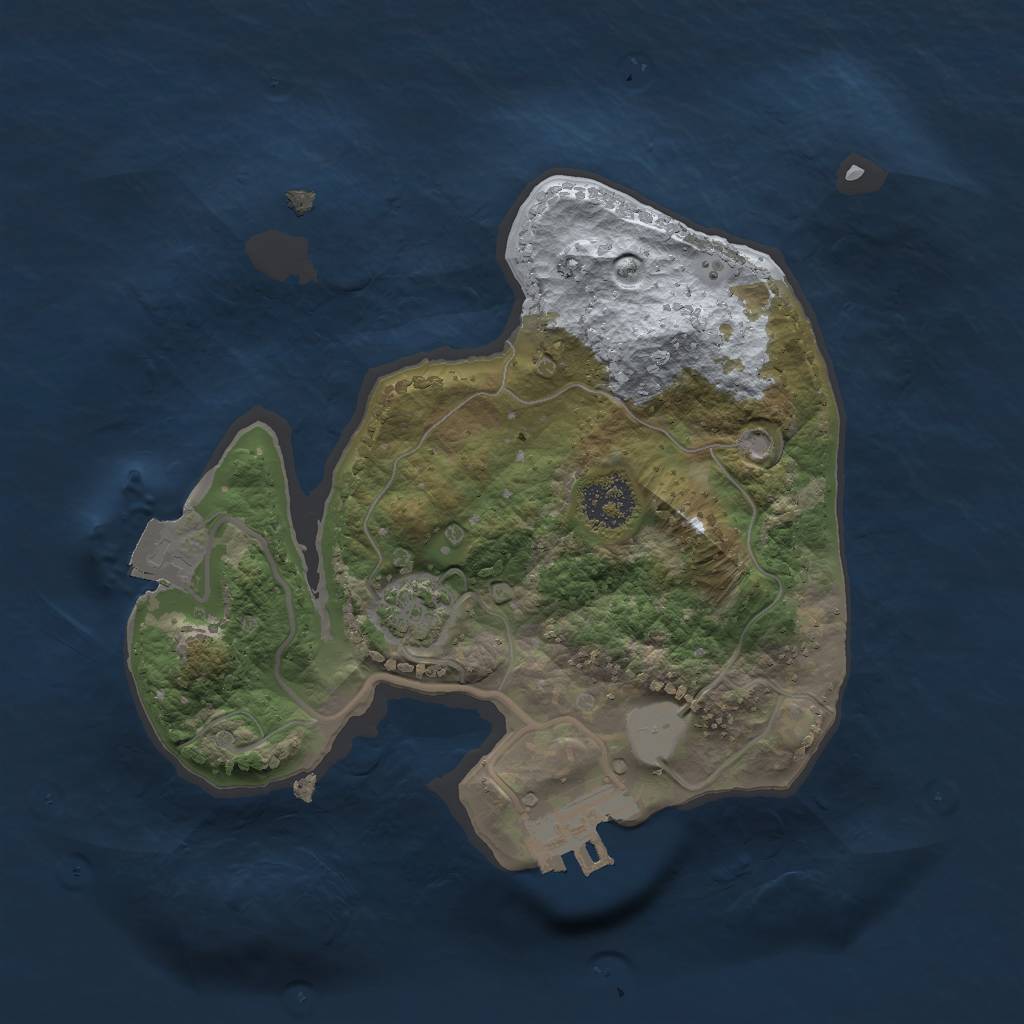 Rust Map: Procedural Map, Size: 1950, Seed: 1628337828, 5 Monuments