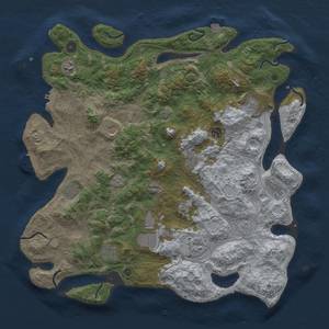 Thumbnail Rust Map: Procedural Map, Size: 4500, Seed: 964183153, 19 Monuments