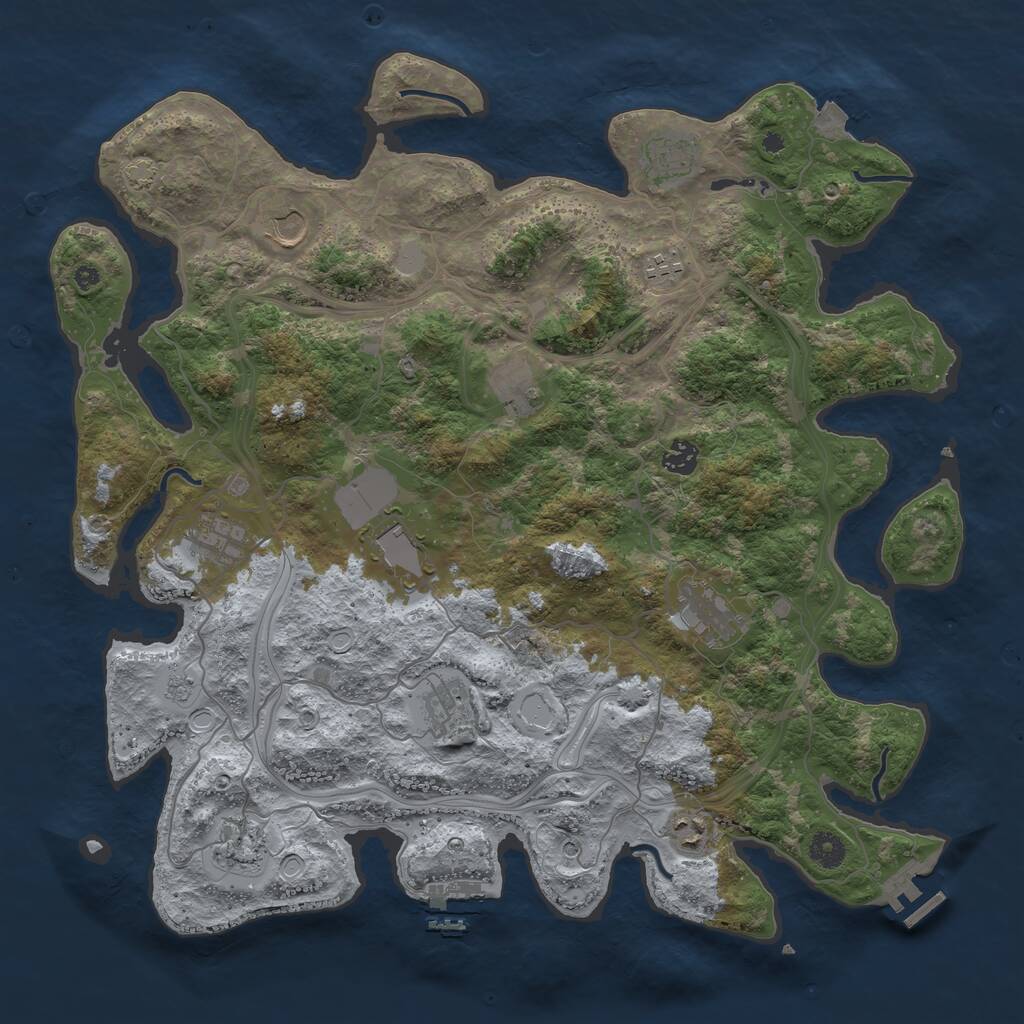 Rust Map: Procedural Map, Size: 4250, Seed: 5838377, 17 Monuments