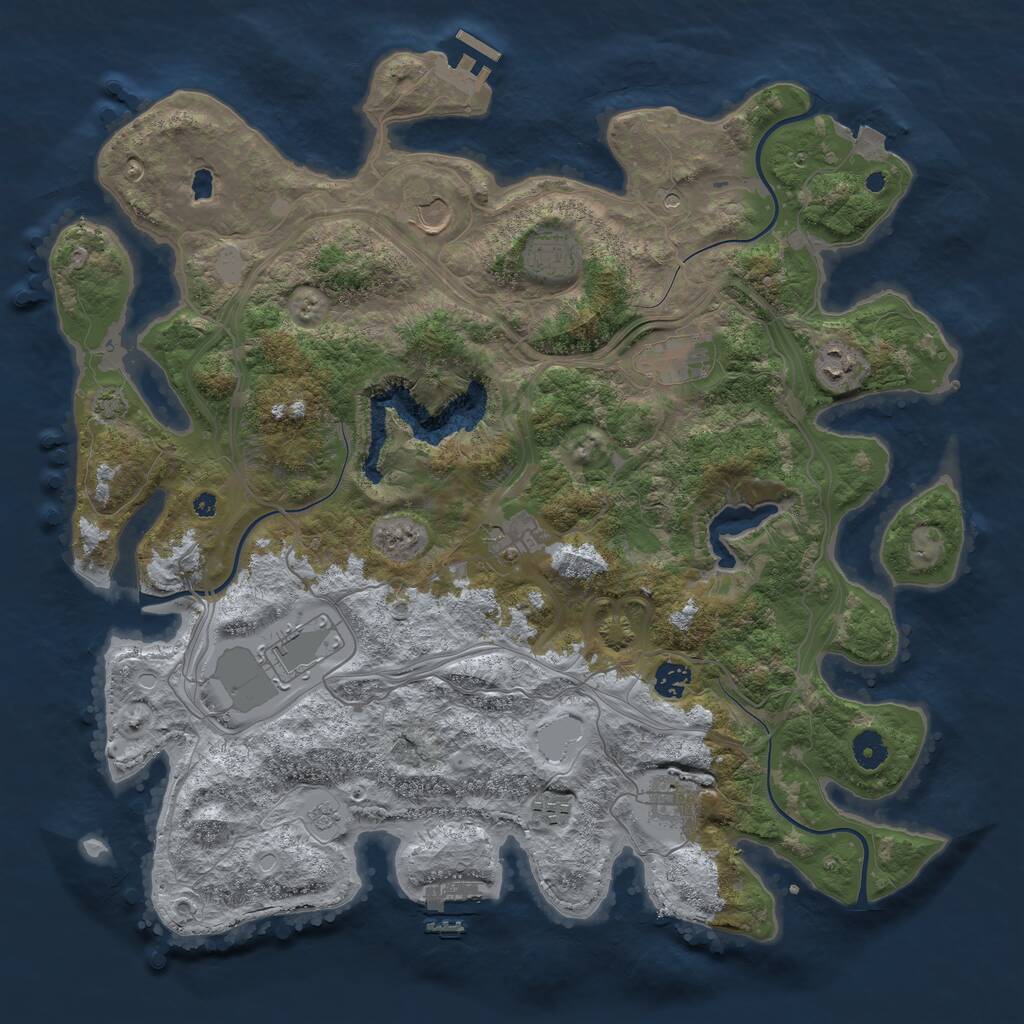 Rust Map: Procedural Map, Size: 4250, Seed: 5838377, 15 Monuments