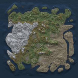 Thumbnail Rust Map: Procedural Map, Size: 4500, Seed: 7776457, 19 Monuments