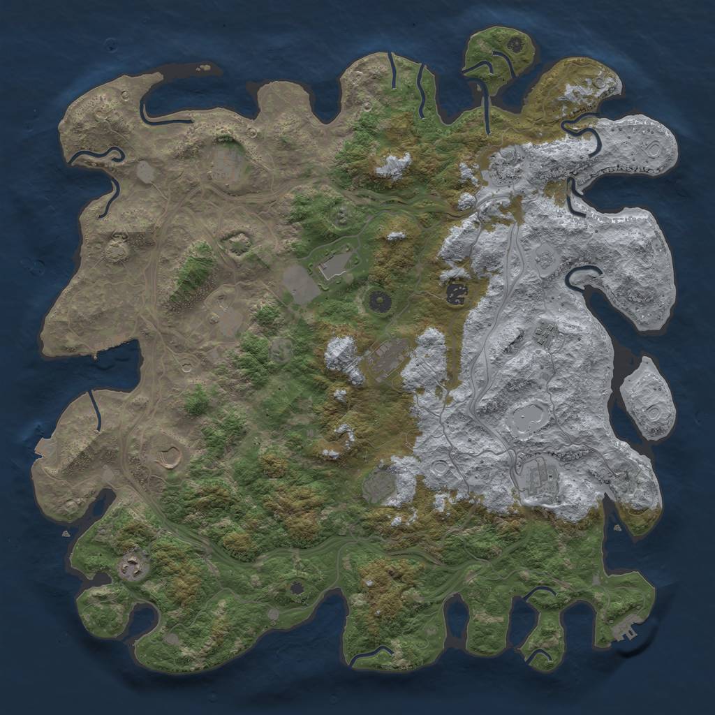 Rust Map: Procedural Map, Size: 4808, Seed: 6628379, 19 Monuments