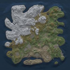 Thumbnail Rust Map: Procedural Map, Size: 4000, Seed: 179486286, 18 Monuments