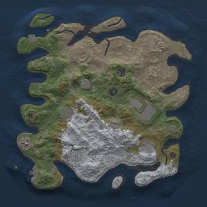 Thumbnail Rust Map: Procedural Map, Size: 3500, Seed: 1192693971, 16 Monuments