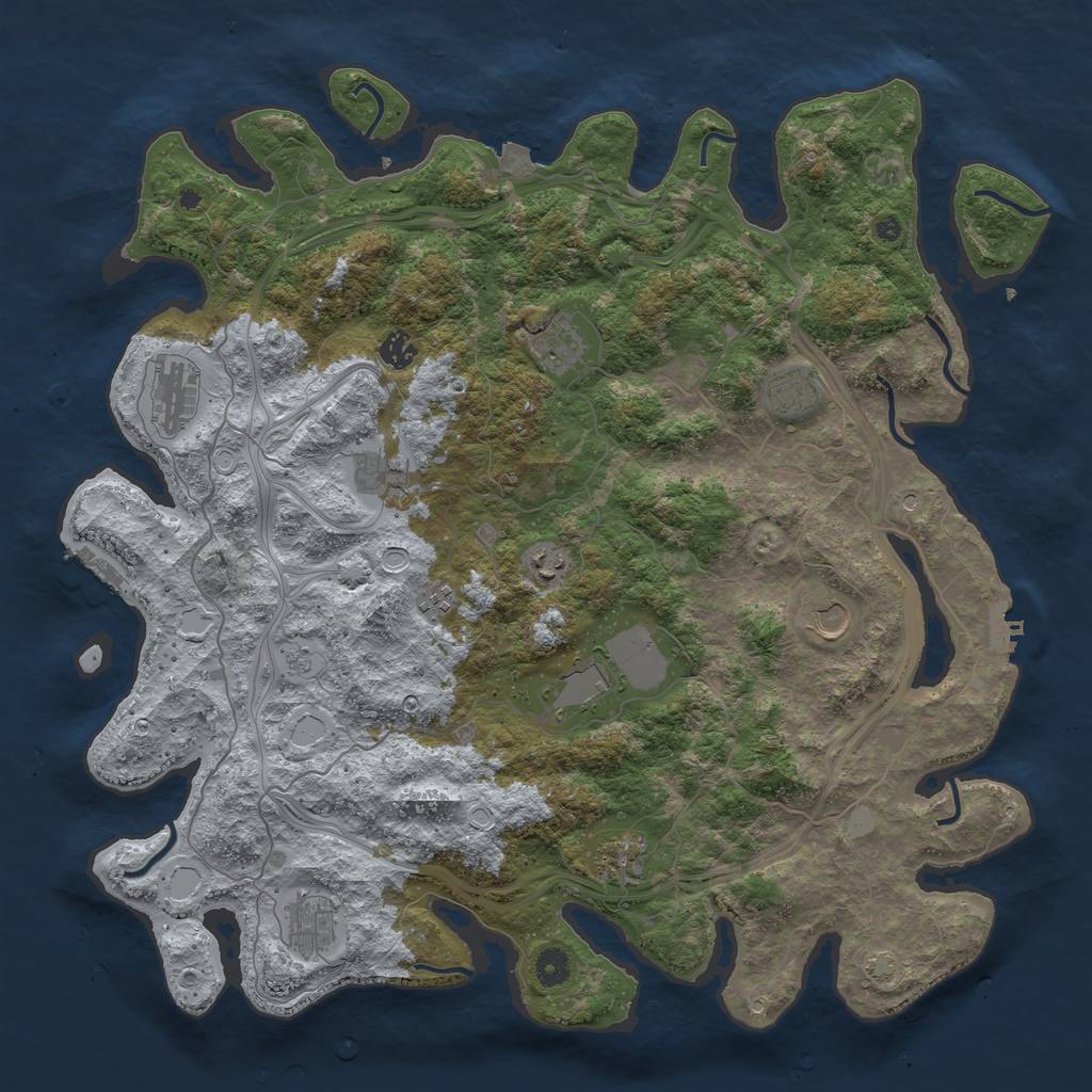 Rust Map: Procedural Map, Size: 4500, Seed: 1775069866, 19 Monuments