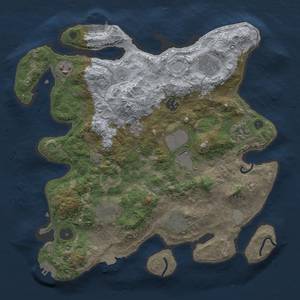 Thumbnail Rust Map: Procedural Map, Size: 3500, Seed: 770428454, 16 Monuments