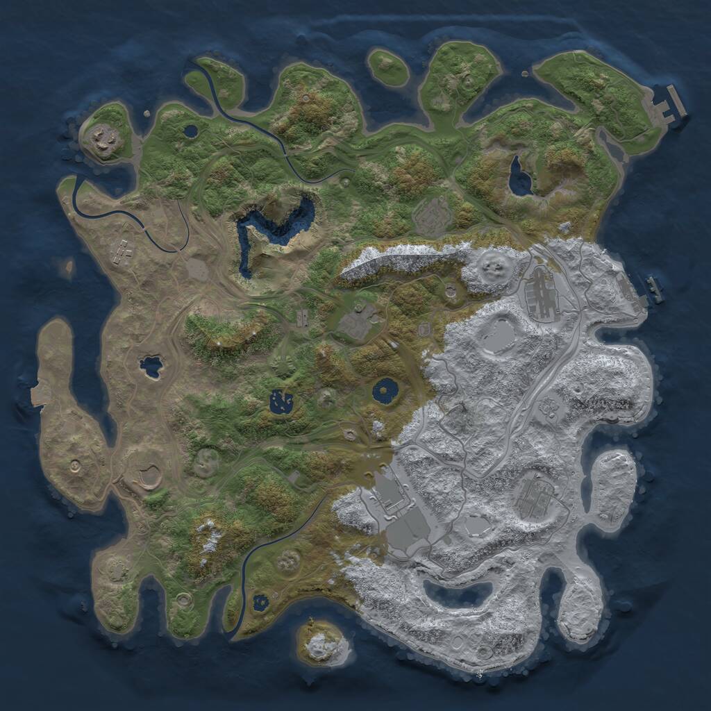 Rust Map: Procedural Map, Size: 4250, Seed: 1581028863, 15 Monuments