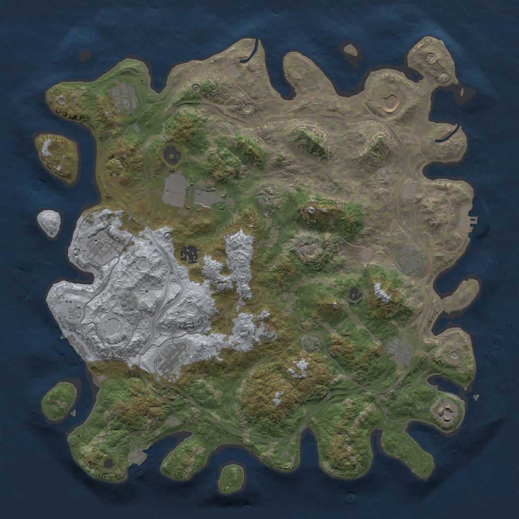 Rust Map: Procedural Map, Size: 4250, Seed: 8716068, 19 Monuments