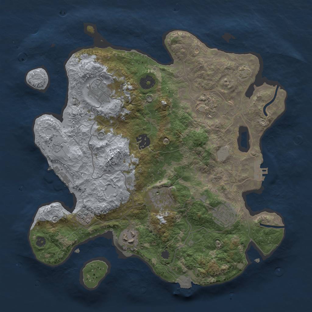 Rust Map: Procedural Map, Size: 3200, Seed: 337094832, 15 Monuments