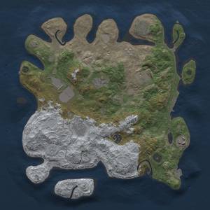 Thumbnail Rust Map: Procedural Map, Size: 3500, Seed: 660793943, 15 Monuments