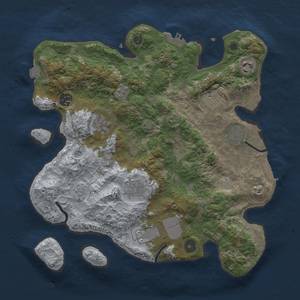 Thumbnail Rust Map: Procedural Map, Size: 3500, Seed: 847164820, 16 Monuments