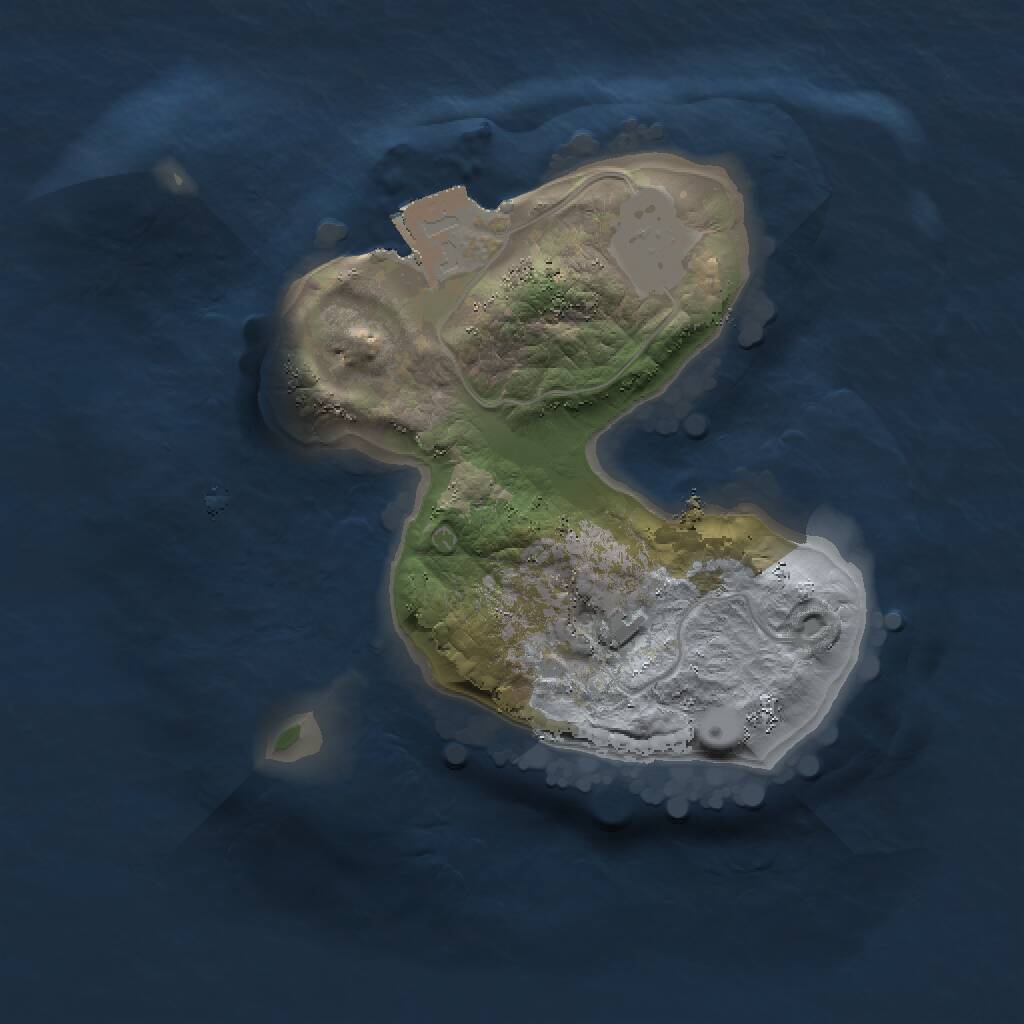 Rust Map: Procedural Map, Size: 1500, Seed: 75472, 1 Monuments