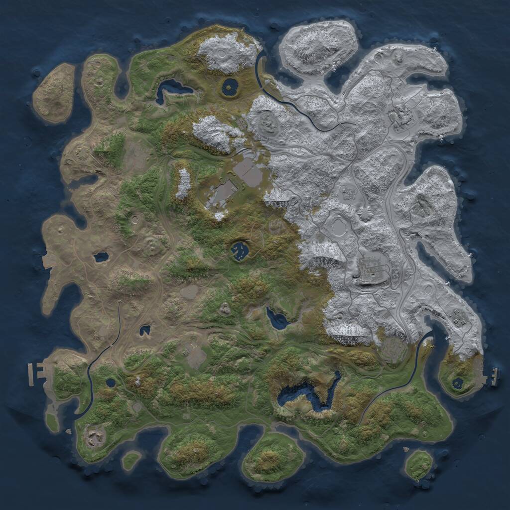 Rust Map: Procedural Map, Size: 4500, Seed: 797032639, 15 Monuments