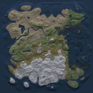 Thumbnail Rust Map: Procedural Map, Size: 4500, Seed: 357066010, 16 Monuments