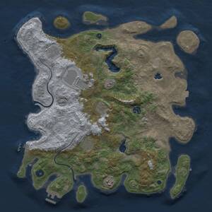 Thumbnail Rust Map: Procedural Map, Size: 4000, Seed: 1466251483, 13 Monuments