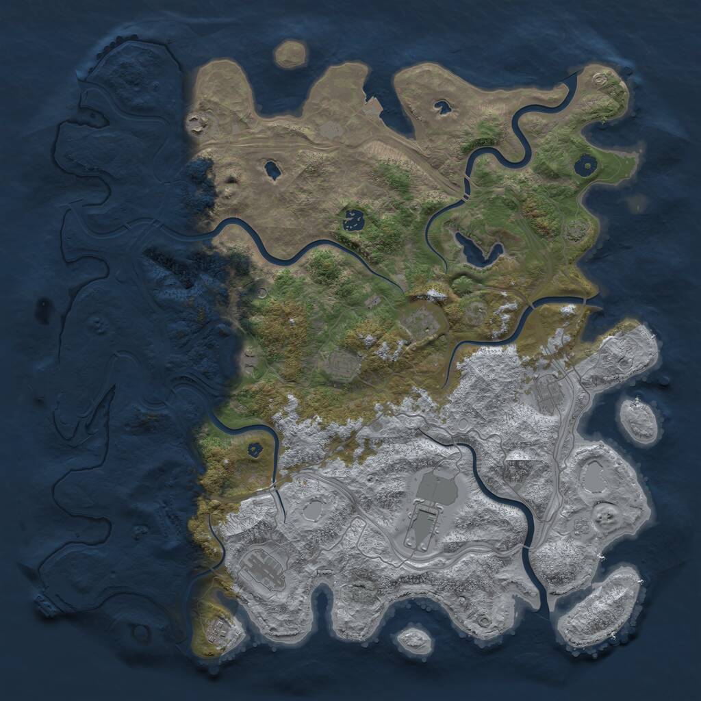 Rust Map: Procedural Map, Size: 4750, Seed: 849809516, 15 Monuments