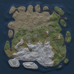 Thumbnail Rust Map: Procedural Map, Size: 4500, Seed: 1177923932, 19 Monuments