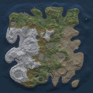 Thumbnail Rust Map: Procedural Map, Size: 3800, Seed: 27, 18 Monuments