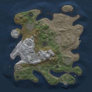 Thumbnail Rust Map: Procedural Map, Size: 3000, Seed: 1457041450, 13 Monuments