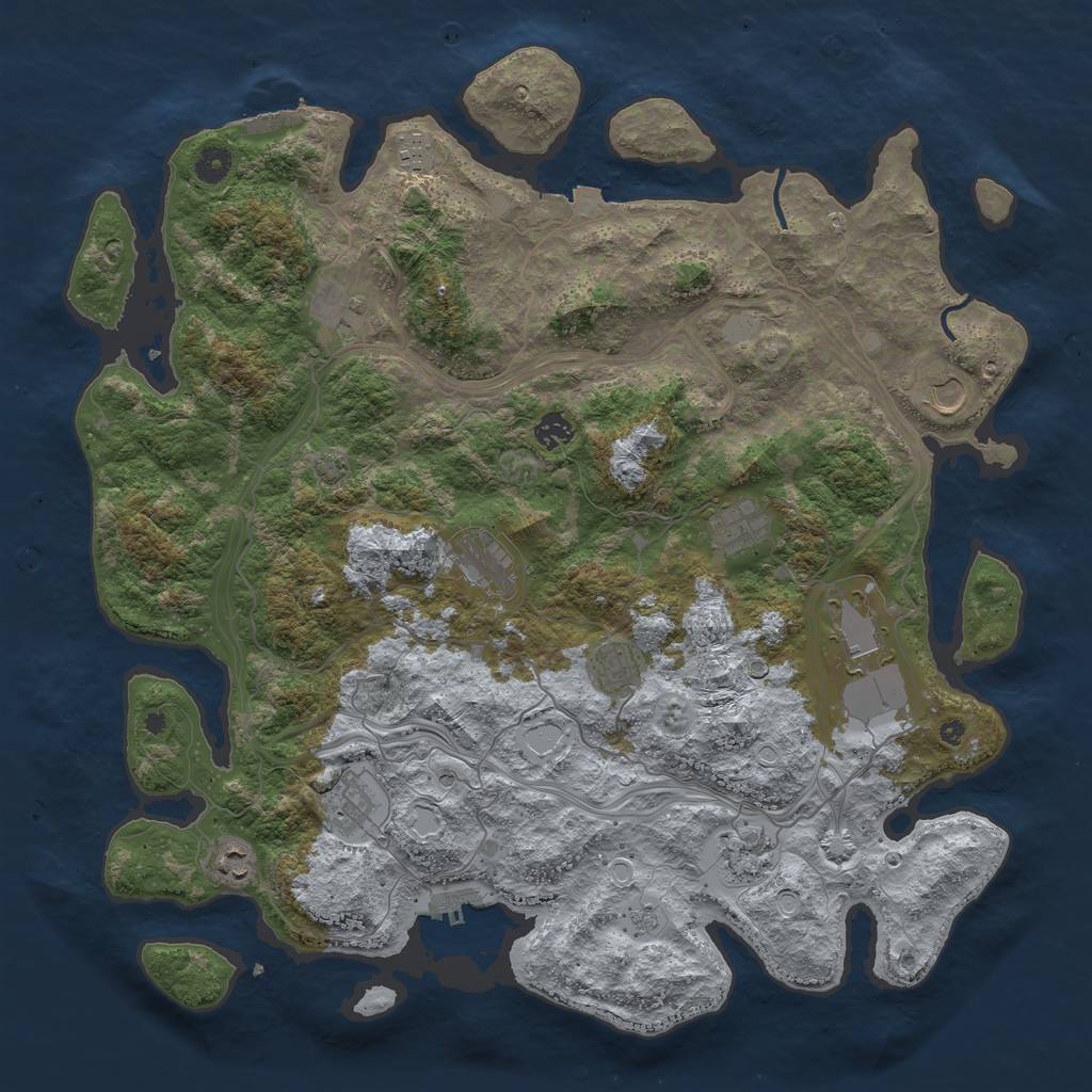 Rust Map: Procedural Map, Size: 4450, Seed: 29234, 19 Monuments