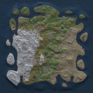 Thumbnail Rust Map: Procedural Map, Size: 4000, Seed: 1172391456, 19 Monuments