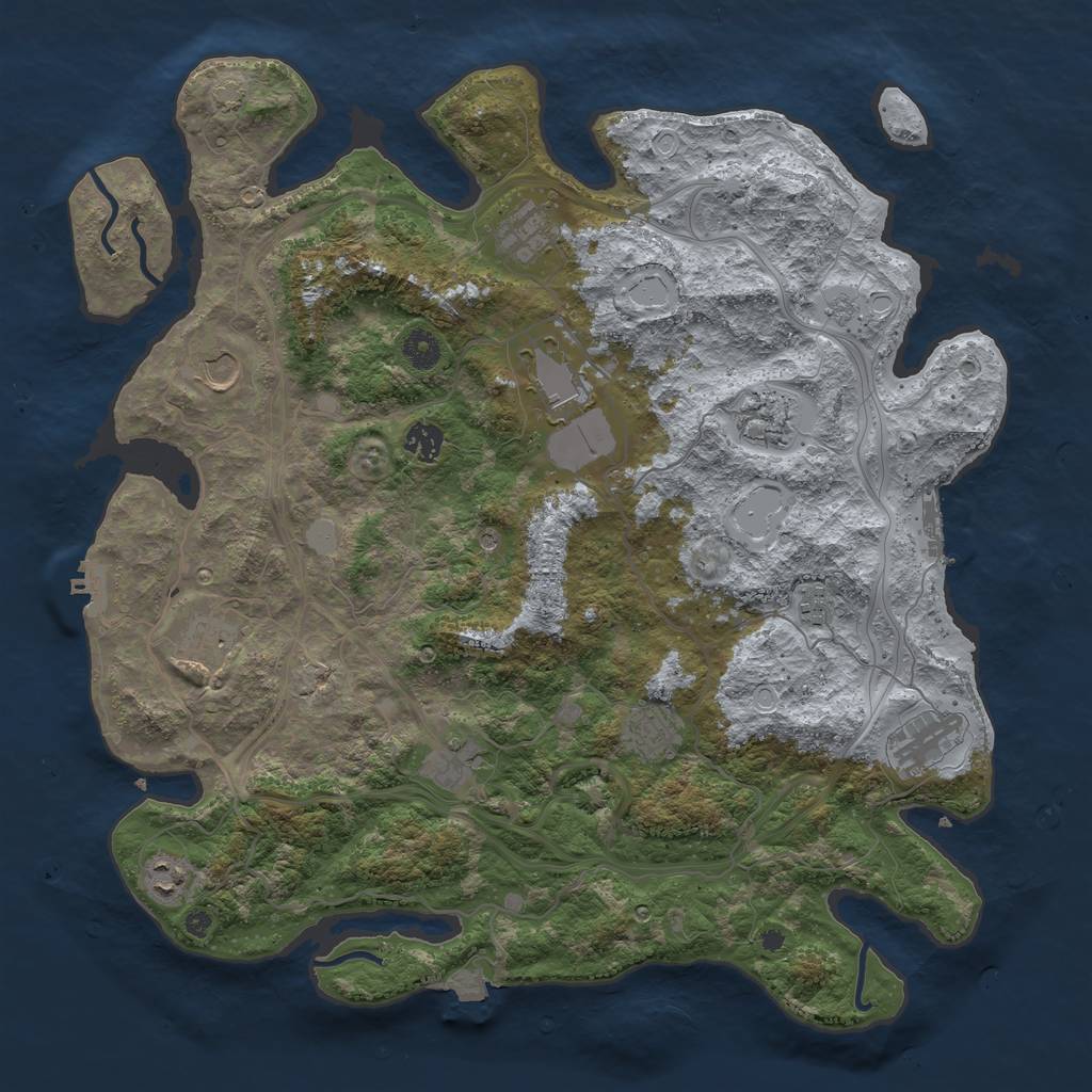 Rust Map: Procedural Map, Size: 4250, Seed: 1815220982, 19 Monuments
