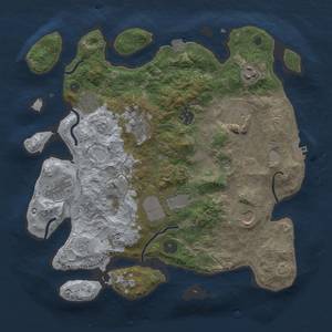 Thumbnail Rust Map: Procedural Map, Size: 3500, Seed: 1787942171, 15 Monuments