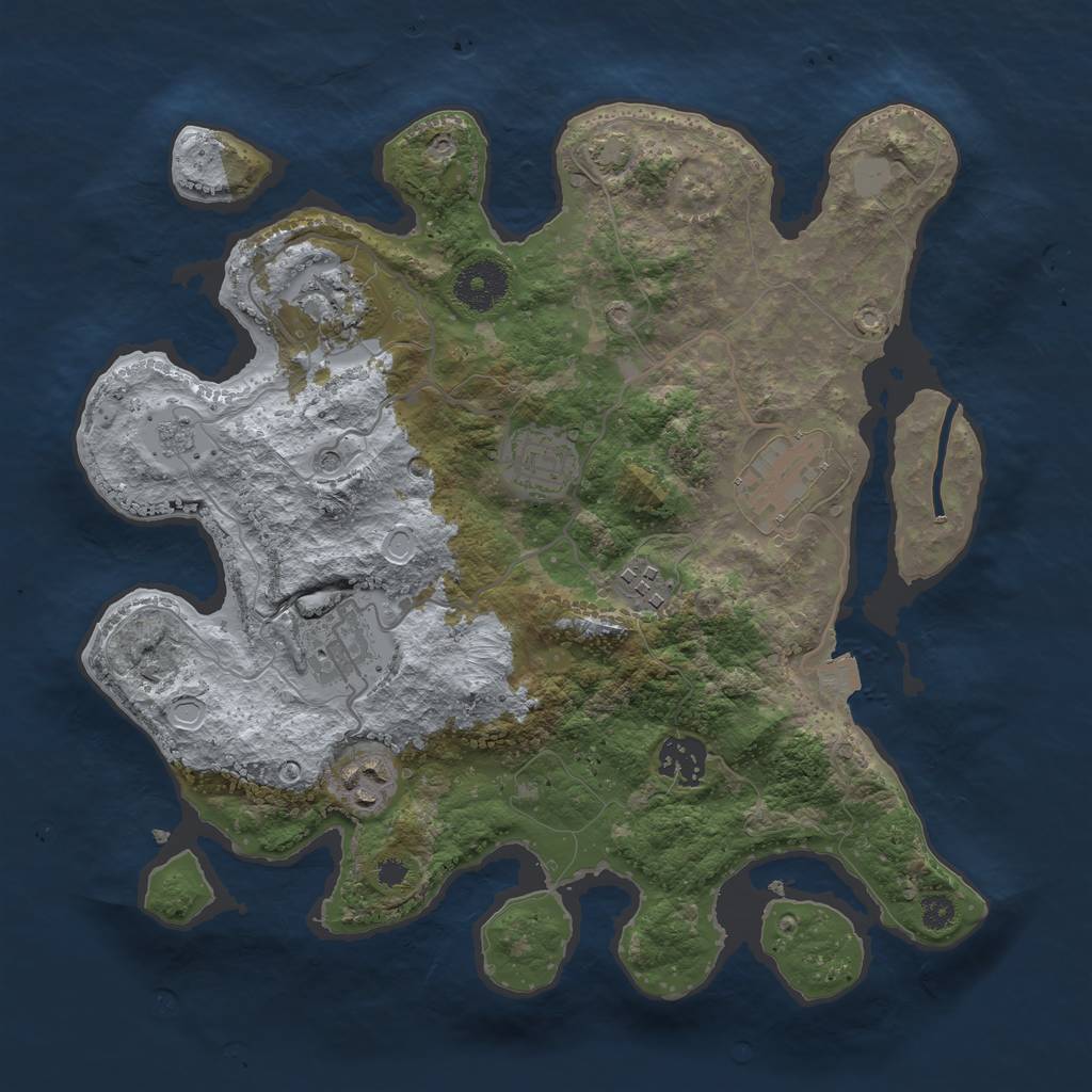 Rust Map: Procedural Map, Size: 3250, Seed: 150000000, 13 Monuments