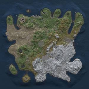 Thumbnail Rust Map: Procedural Map, Size: 3500, Seed: 482325178, 16 Monuments
