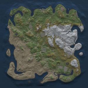 Thumbnail Rust Map: Procedural Map, Size: 4500, Seed: 2100156667, 19 Monuments