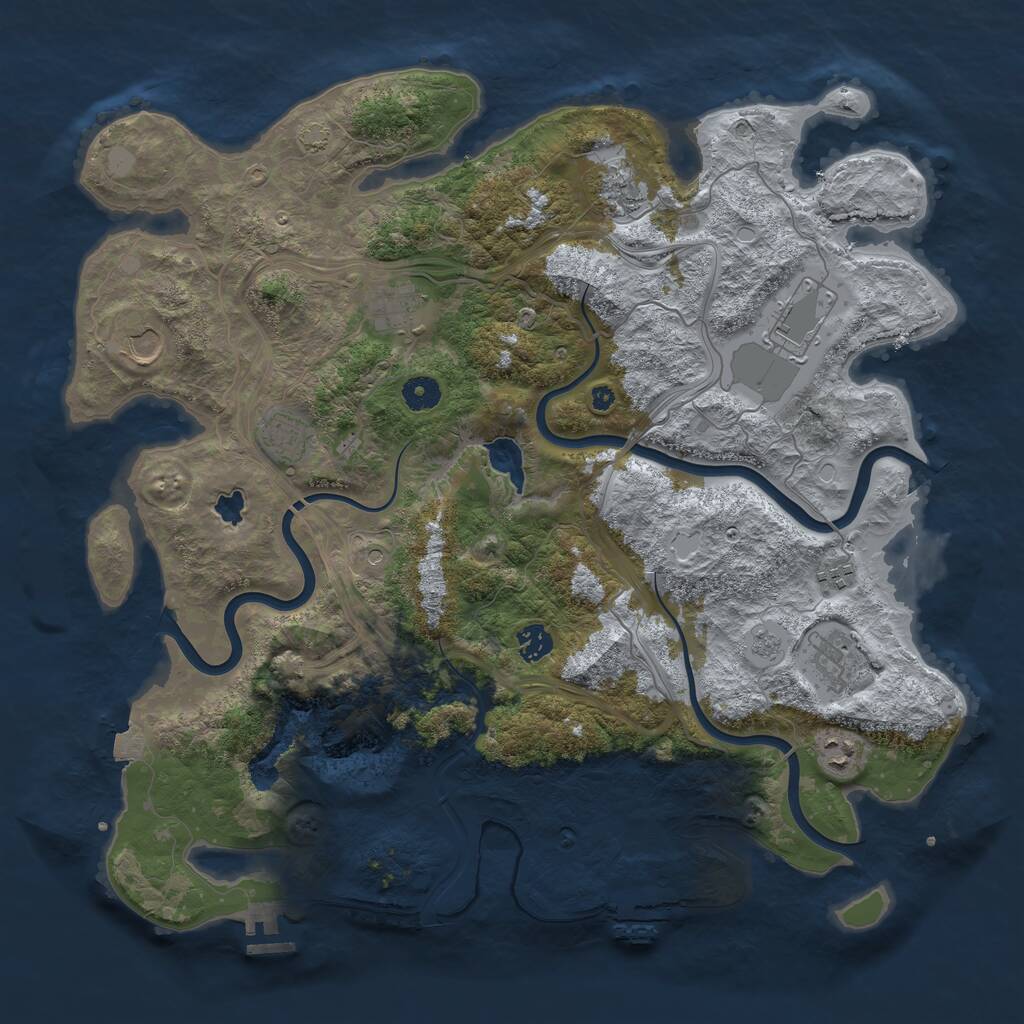Rust Map: Procedural Map, Size: 4250, Seed: 1684271798, 15 Monuments